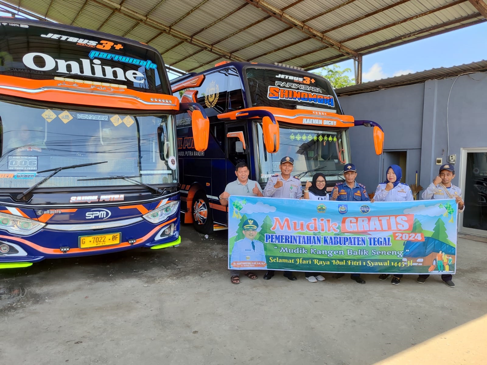 Dishub Kabupaten Tegal Gelar Ramp Check Bus Mudik Gratis