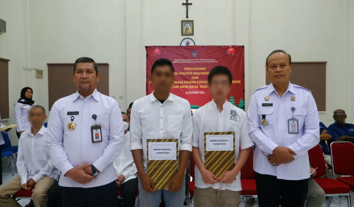 Bentuk Penghargaan, Lapas Kelas IIA Yogyakarta Berikan Remisi untuk Narapidana di Momen Natal 2024