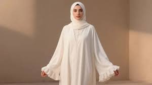 Referensi Ide Model Gamis Putih 2025, Tampil Simple Elegan Untuk Semua Usia Dan Penuh Pesona