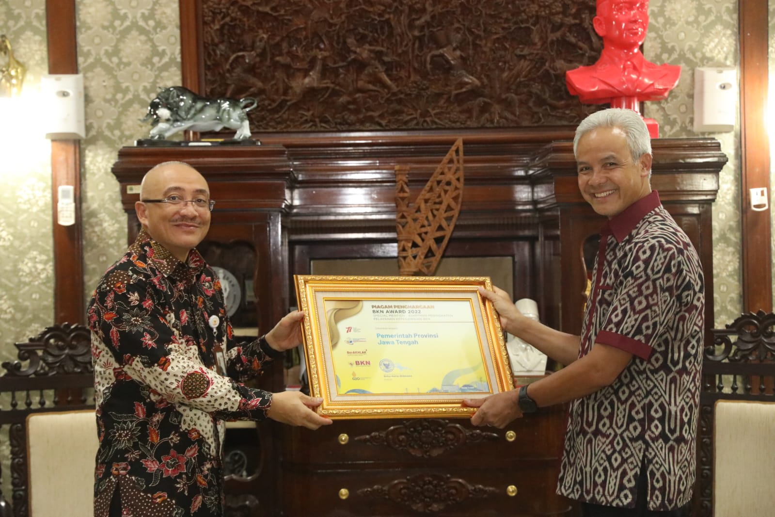 Ketua BKN Kunjungi Rumah Dinas Gubernur Jateng Ganjar Pranowo