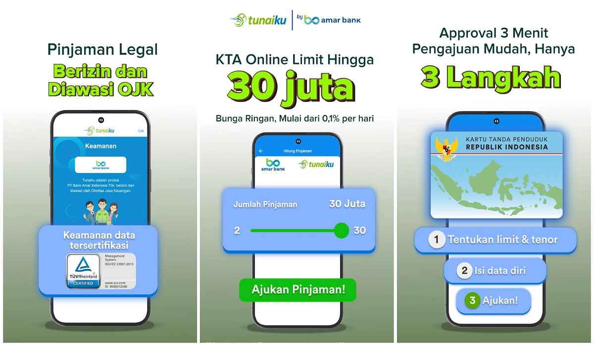 Cara Cepat Ajukan Pinjaman Online di Tunaiku 2025 Plafon Rp20 Juta, 5 Menit Bisa Langsung Cair