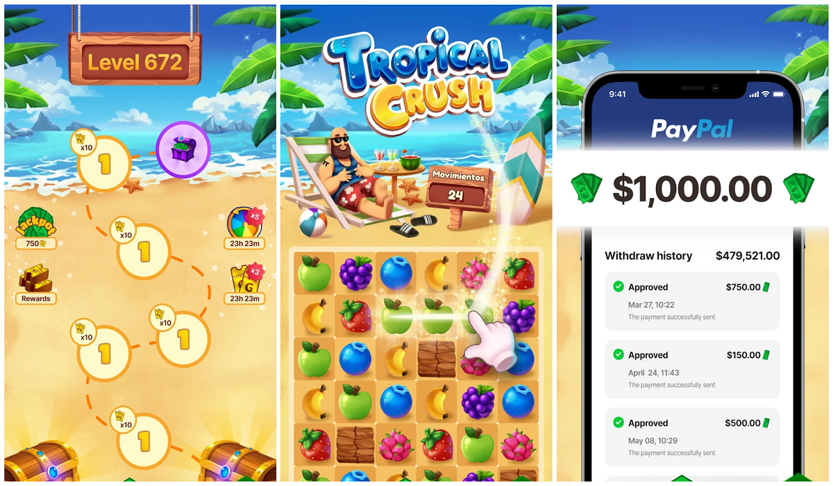 Dapatkan Saldo Gratis Rp100 Ribu di Game Penghasil Uang Tropical Crush dengan Mudah, Cek Disini