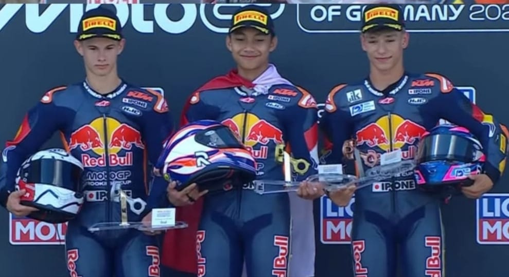 Pembalap Sleman Kumandangkan Indonesia Raya dari Sirkuit Sachsenring Jerman