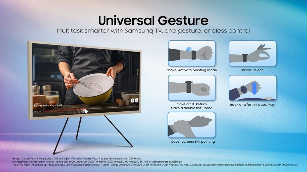 Tanpa Remote, Kontrol TV Samsung Pakai Gerakan Tangan