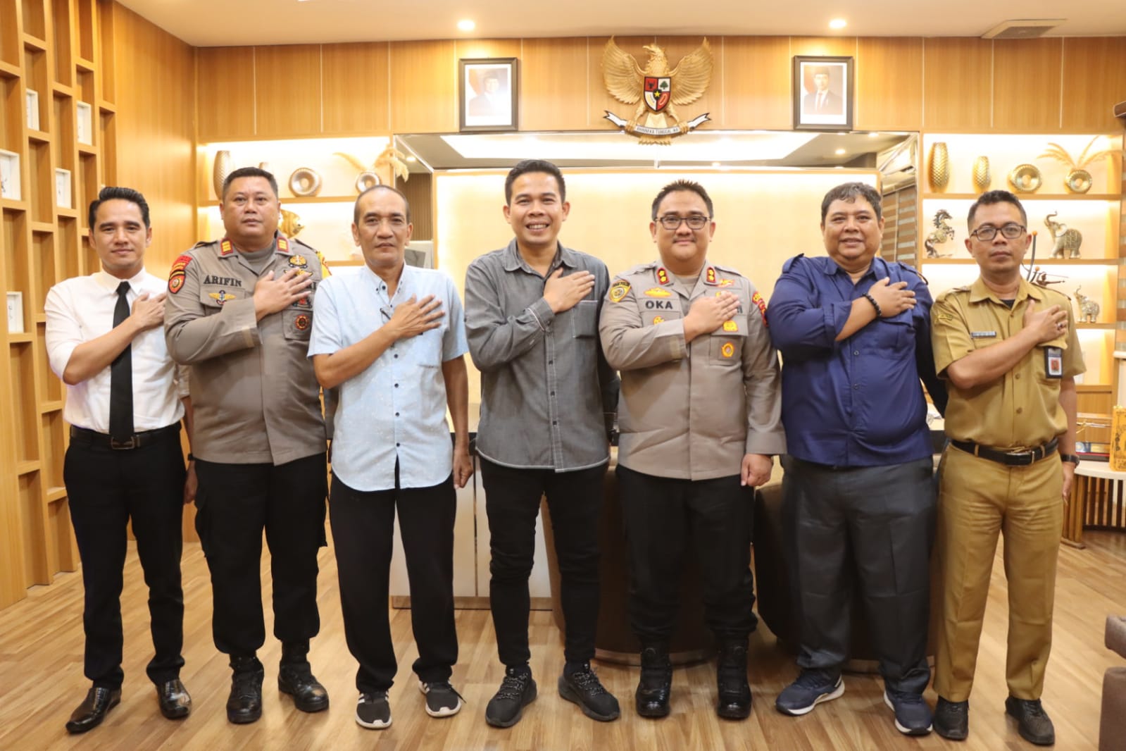 Diskusi Soal Kompetisi Sepak Bola 2025, Askab PSSI Brebes Gandeng Dindikpora Sambangi Kapolres