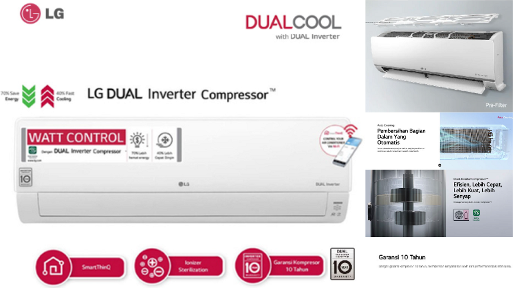 Fitur Watt Control AC Inverter Terbaik LG Eco T10EV4, Peduli Kesehatan Nyaman Digunakan Keseharian