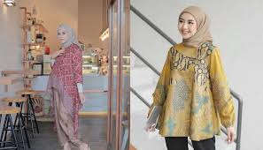 8 Model Baju Batik Atasan Wanita Hijab Ke Kantor, Tampilan Modern 2025 Cocok Untuk Formal & Elegan