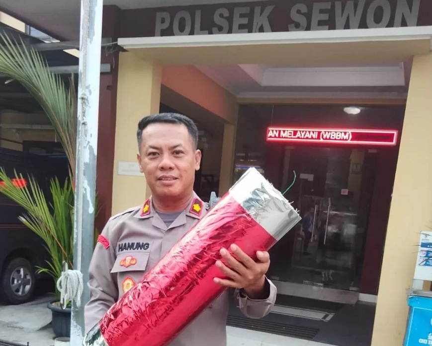 2 Pelajar asal Bantul Diamankan Polisi saat Bawa Petasan Ukuran Raksasa