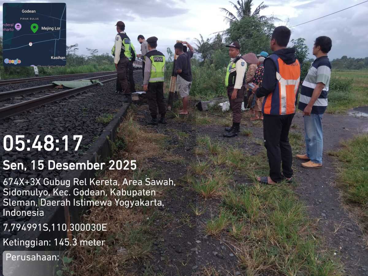 Perempuan 43 Tahun Tewas Tersambar KA Bandara Sleman, Polisi Temukan Motor dan Ponsel di TKP