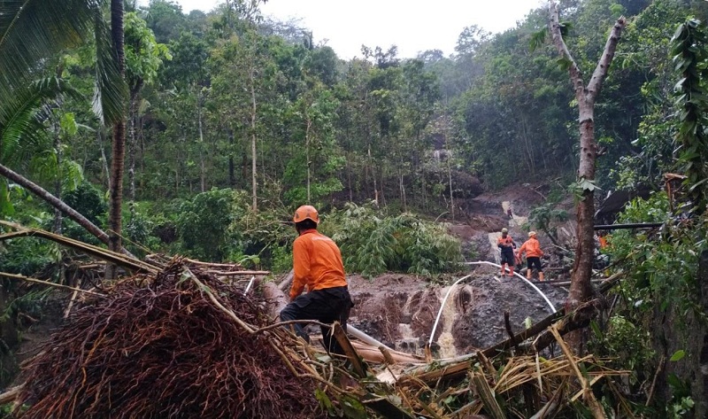 Banjir Bandang Terjang Dua Rumah di Kecamatan Borobudur Magelang 