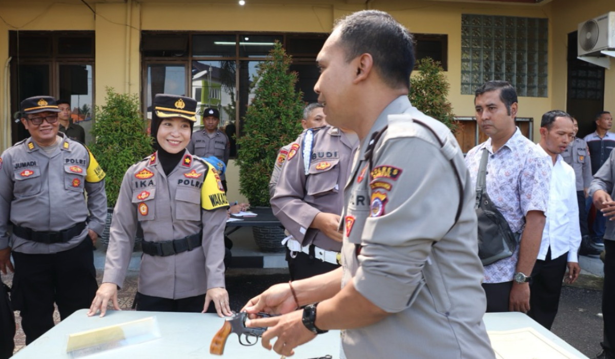 Antisipasi Penyalahgunaan, Polres Bantul dan Polda DIY Gelar Pemeriksaan Senjata Api Anggotanya