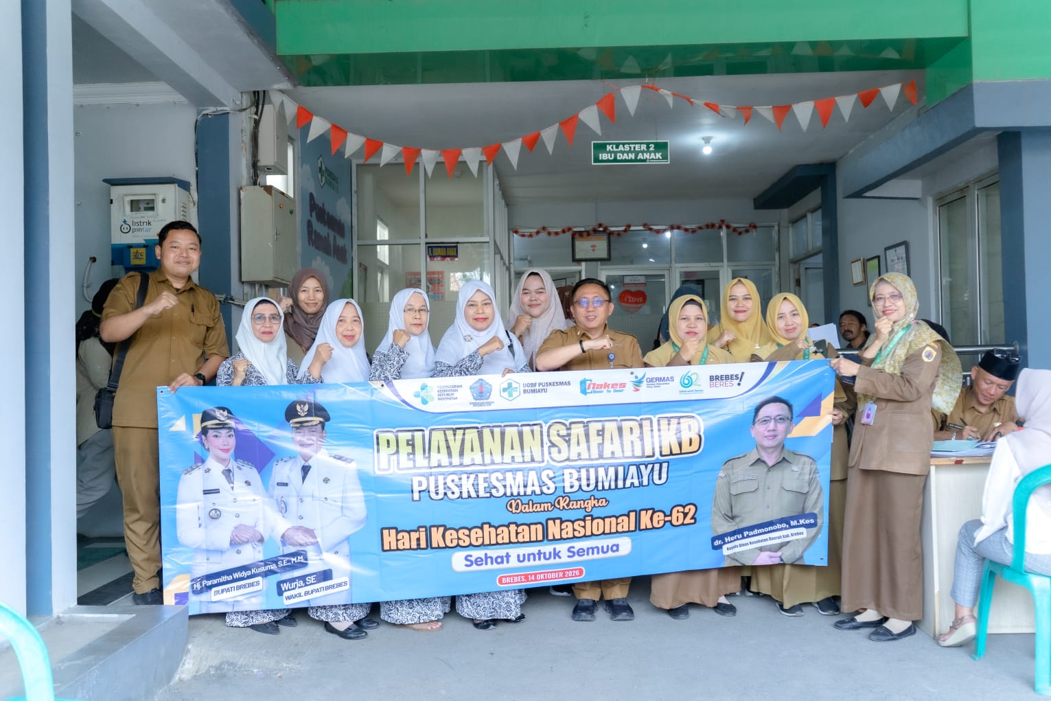 Meriahkan Hari Kesehatan Nasional ke-62, Dinkesda Brebes Safari KB Wilayah Puskesmas Bumiayu-Bantarkawung
