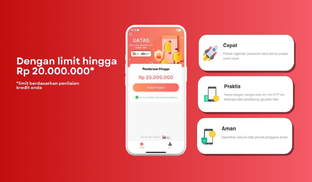 Cara Pengajuan Pinjaman Online Legal UATAS Plafon 20 Juta, Cocok untuk Lebaran
