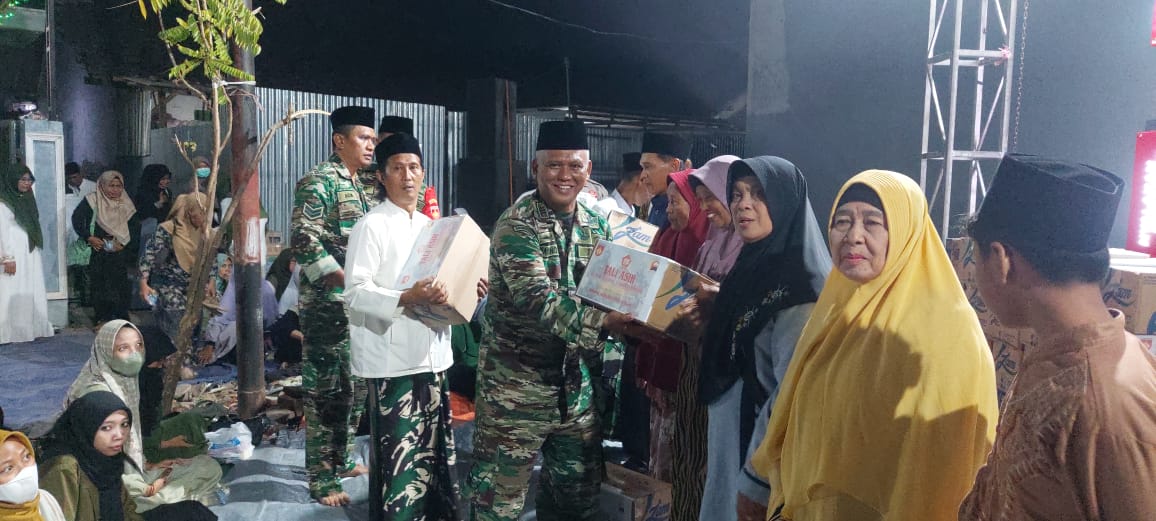 Peringati HUT ke 78 TNI, Koramil Talang Tegal Bersholawat 