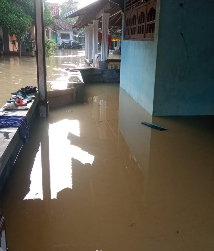 Sungai Cacaban Meluap, 2 Desa di Pantura Kabupaten Tegal Terendam Banjir