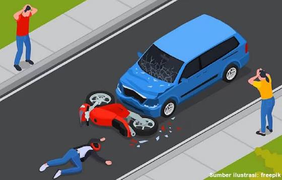 Motor Selip di Jalan Basah, Dua Pelajar Tewas di Moyudan