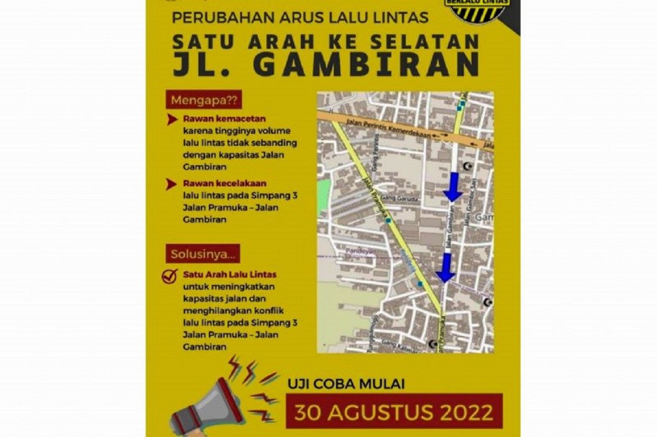 Warga Jogja Wajib Tahu, Arus Lalu Lintas di Jalan Gambiran Bakal Diubah jadi Satu Arah 