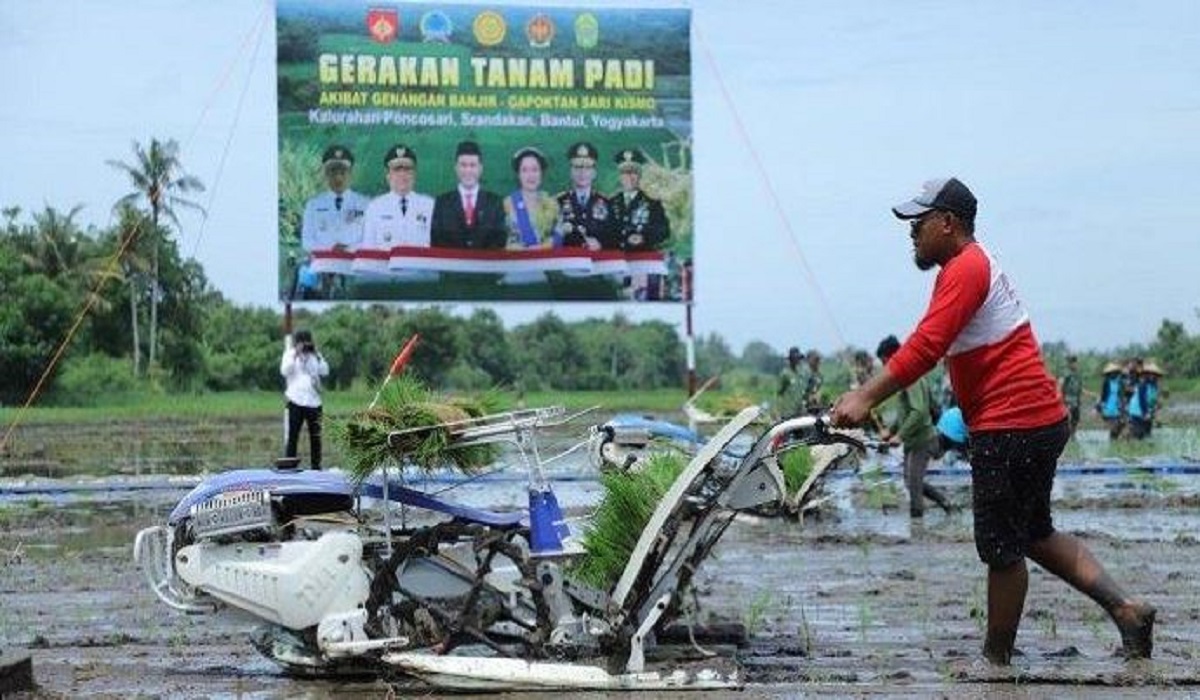 Selamat Tinggal Konvensional, Petani di Bantul Mulai Tanam Padi dengan Mesin Transplanter