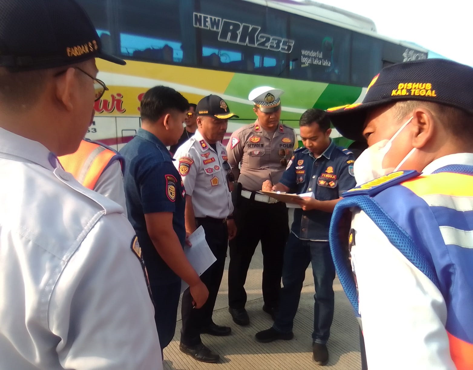 Inspeksi Keselamatan Lalu Lintas, Dishub Kabupaten Tegal Gelar Ramp Check Angkutan Nataru