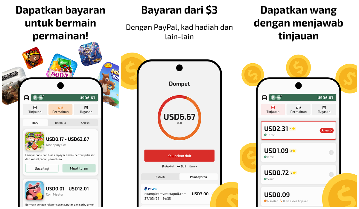 Hasilkan Uang dengan Isi Survei di Aplikasi Penghasil Uang Attapoll 2025, Cek Cara Mainnya Disini