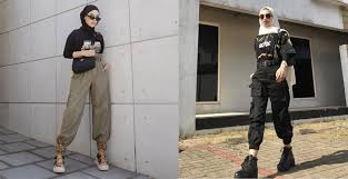 Ide Style Fashion Wanita Hijab Dengan Celana Cargo, Bisa Berbagai Look Stylish Dan Makin Kece