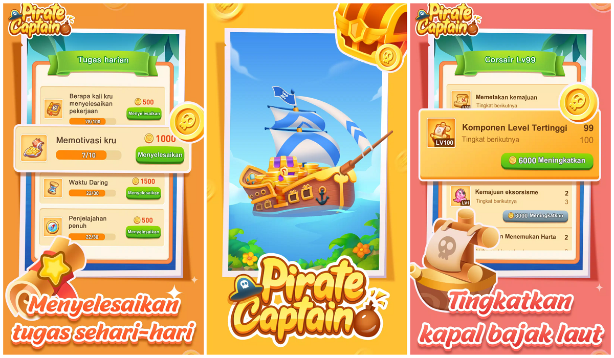 Game Pirate Captain Penghasil Saldo Gratis hingga Rp100 Ribu Per Hari, Simak Cara Mainnya Disini