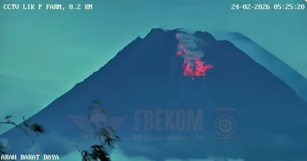 Awan Panas Guguran Merapi Meluncur 1.500 Meter ke Kali Krasak, 9 Kali Guguran Lava Teramati