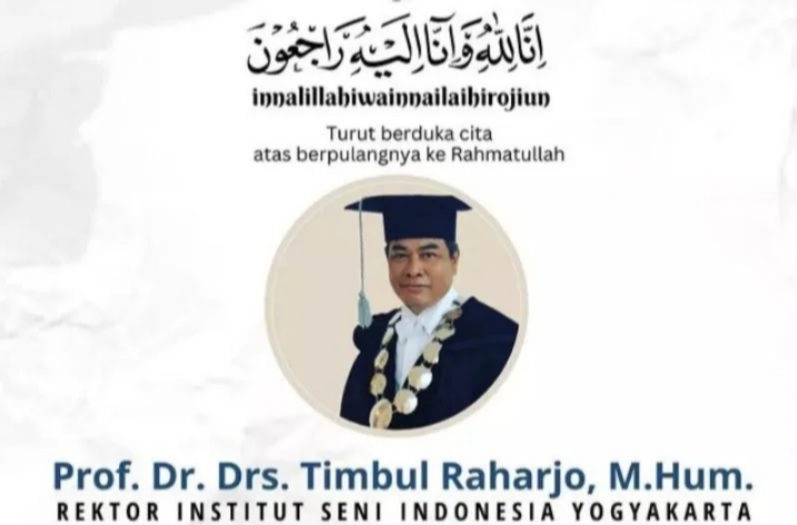 Kabar Duka; Innalillahi, Rektor ISI Yogyakarta Prof Timbul Raharjo Tutup Usia Akibat Sakit 
