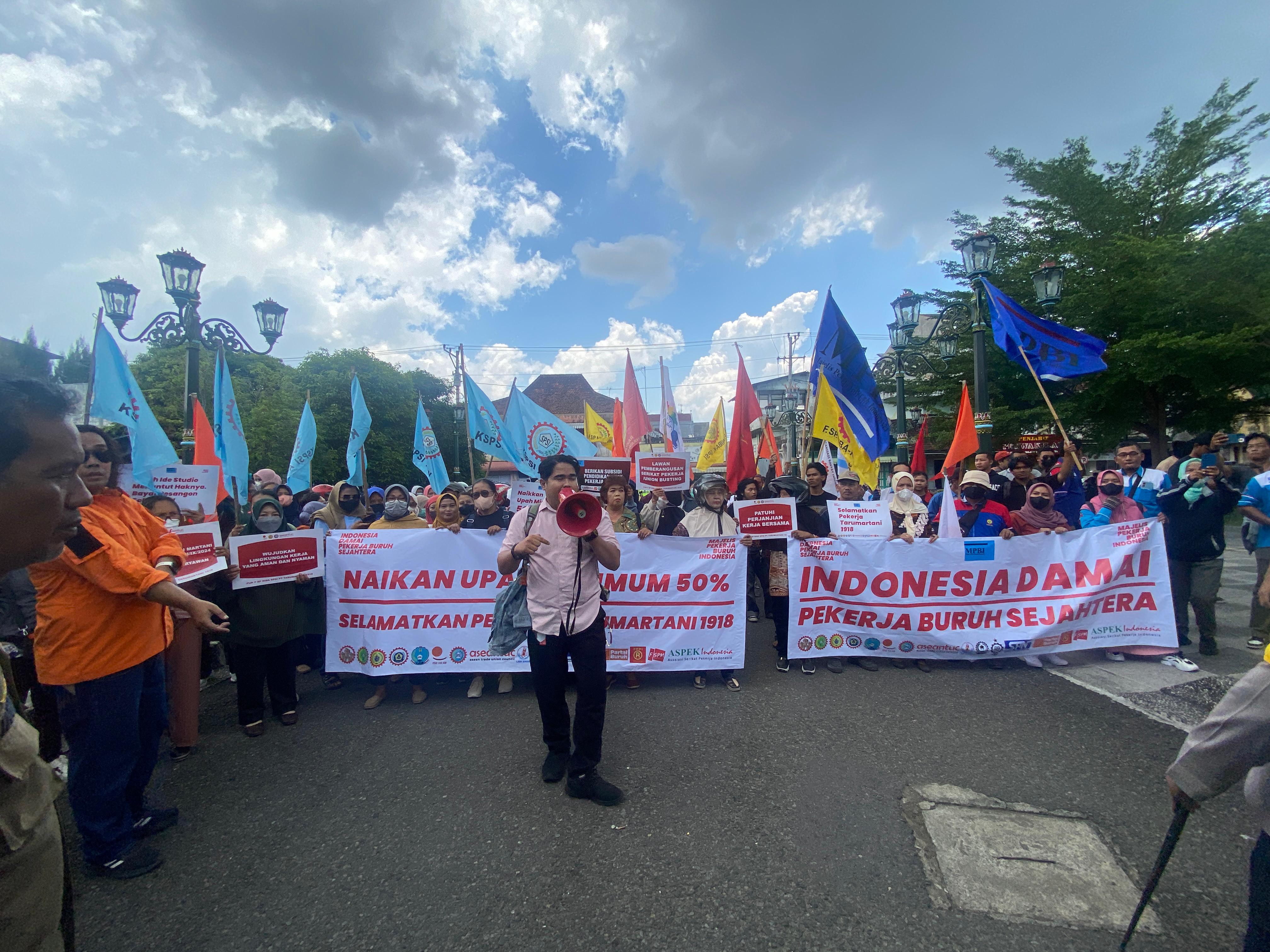 Upah Belum Layak, Buruh di Yogyakarta Tuntut UMK Naik Jadi Rp3,7 Juta