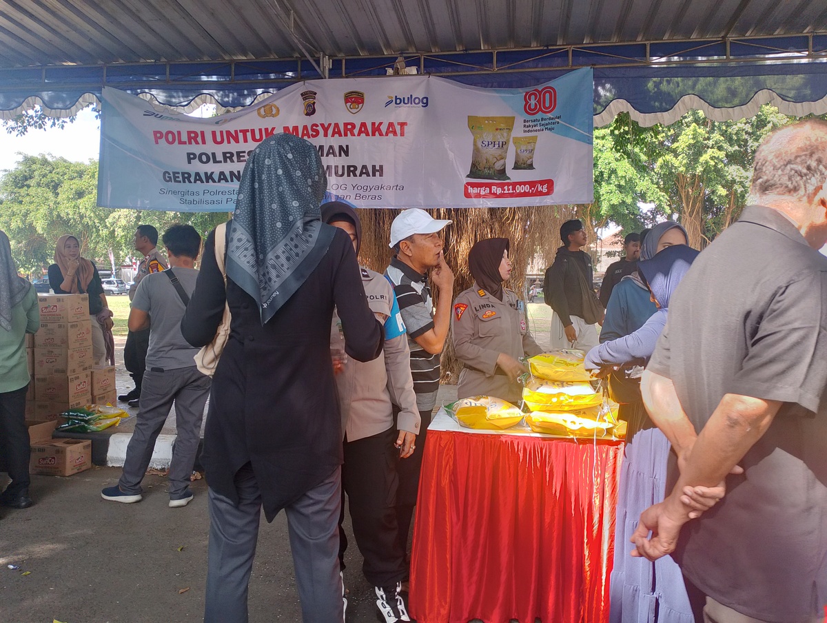 Pasar Murah Sleman Diserbu Warga, Kapolresta Targetkan 15 Ton Beras Terjual