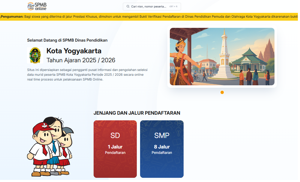 Ada 8 Jalur Pendaftaran, SPMB Kota Yogyakarta Jenjang SMP Dimulai