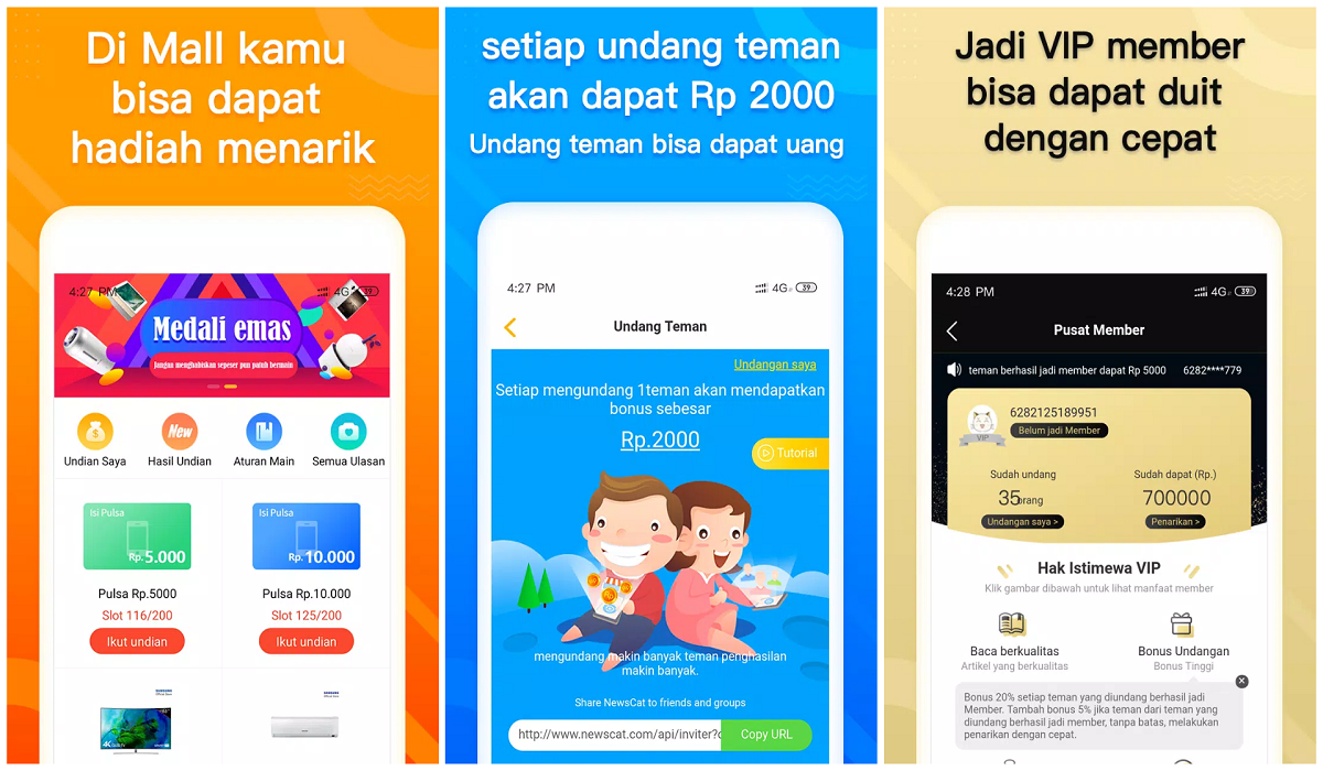 Baca Berita dan Dapatkan Cuan hingga 100 Ribu Setiap Hari di Aplikasi Penghasil Uang Newscat, Simak Disini