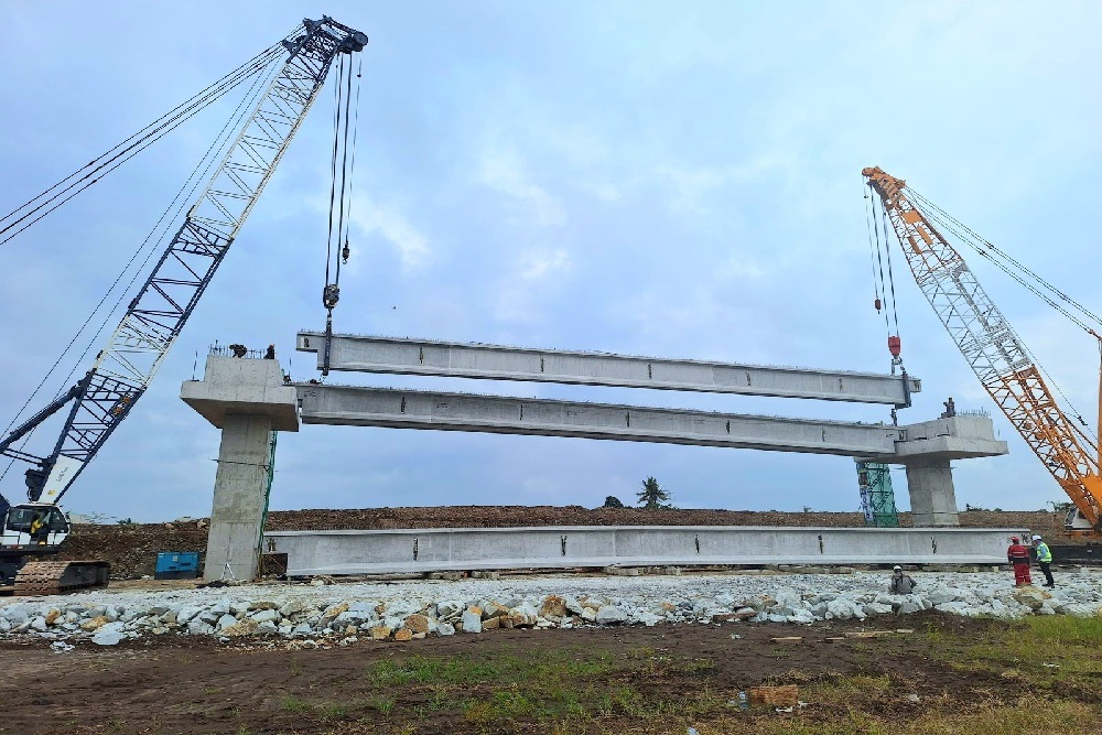 Tol Jogja-Solo Ruas Trihanggo-Junction Sleman Masuki Tahap Erection Girder Perdana, Berikut Detailnya