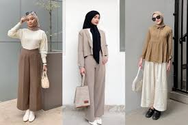 Ide Paduan Baju Casual Hijab Simple dan Kekinian, Bisa Dipadukan Rok Hingga Celana