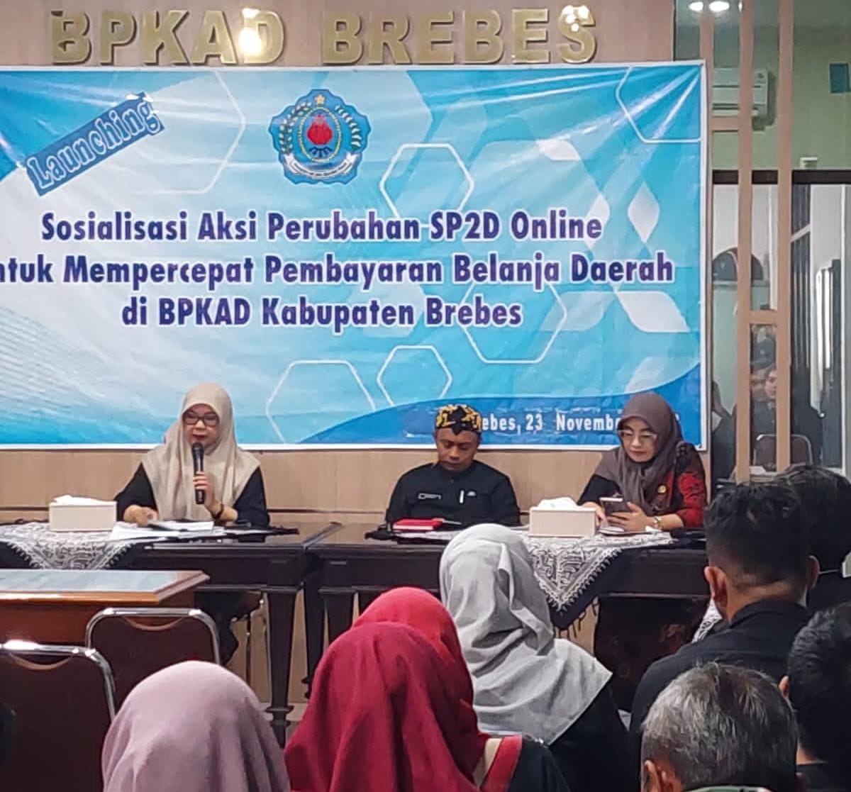 Percepat Pembayaran Belanja Daerah, Pemkab Brebes Launching Aplikasi SP2D Online