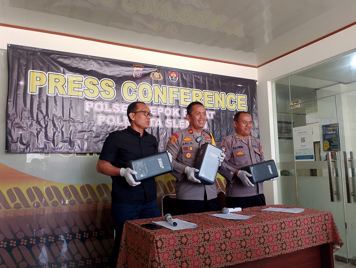 Bobol Mesin Swap Station, Pasutri Gondol 5 Baterai Senilai Rp25 Juta di Sleman