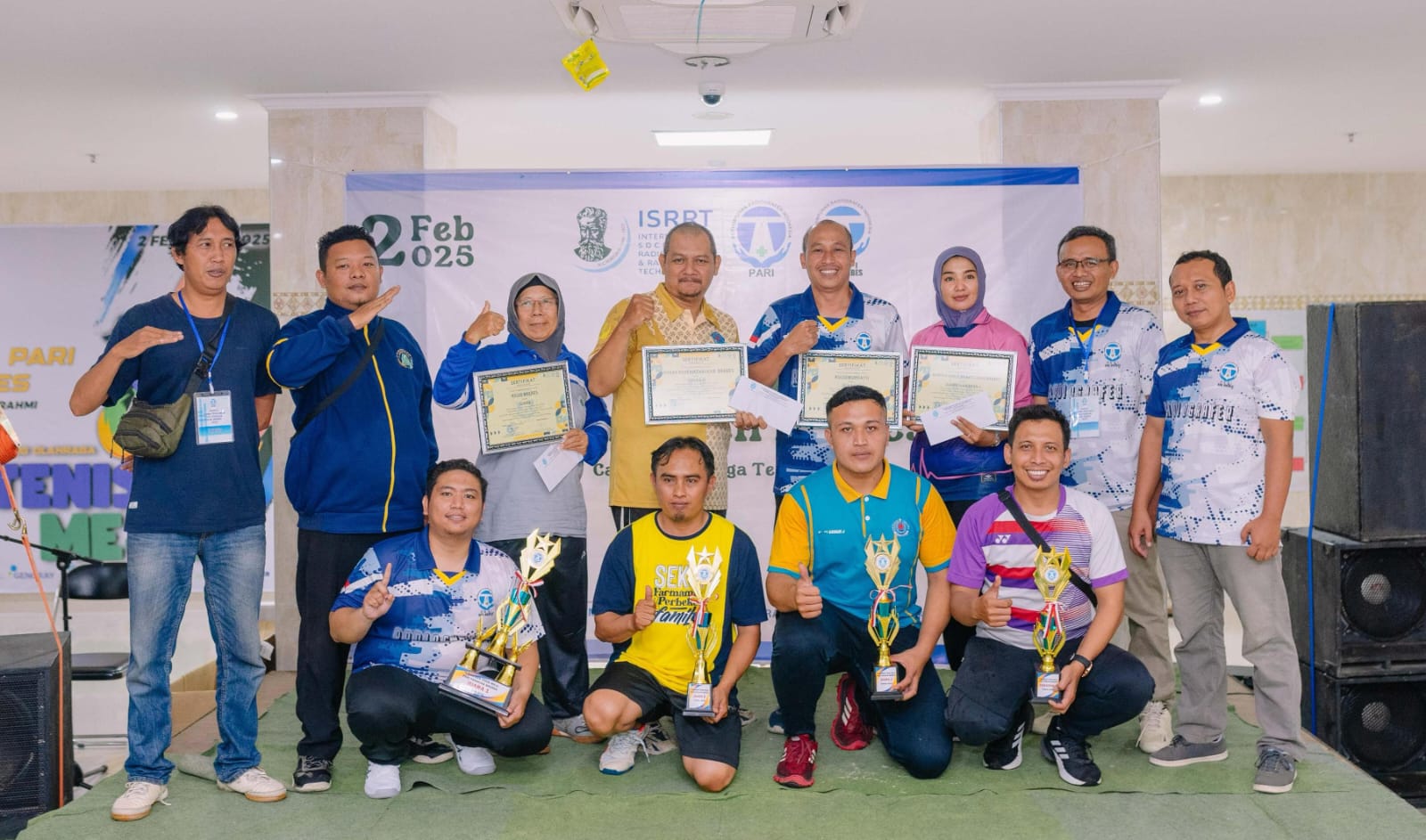 Tim RSUD Brebes Juara 1 Turnamen Tenis Meja Pekan Olahraga Perhimpunan Radiografer Indonesia Brebes 2025