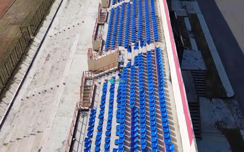 Saat Stadion Sultan Agung di Kabupaten Bantul Jadi 'Membiru'