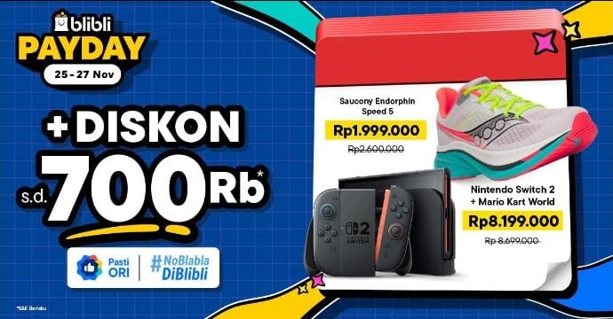 Blibli Geber Promo Menarik November, Hadirkan 5 Pilihan Game Paling Seru di Nintendo Switch 2