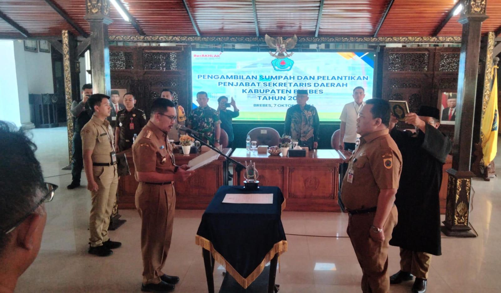 Sutaryono Ditunjuk Penjabat Sekda Brebes, Tetap Merangkap Tugas Sebagai Kepala DPU