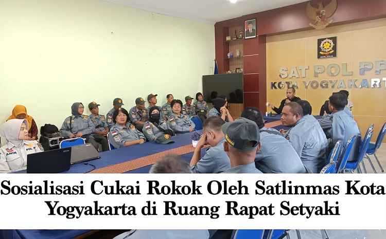 Satlinmas Dan Bea Cukai Yogyakarta Bersinergi Sosialisasi Cukai Rokok