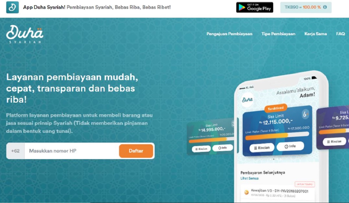 Pinjaman Online Duha Syariah yang Punya Limit hingga 2 Miliar Rupiah, Simak Lengkapnya Disini