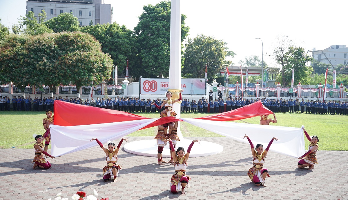 Suguhan Musik dan Tarian Nusantara Warnai Upacara HUT ke-80 RI di Balai Kota Yogyakarta