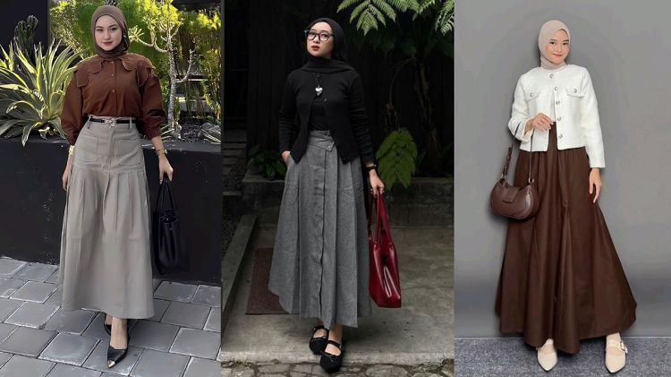 Tetap Modis, Anggun Dan Sopan, Berikut Mix & Match Rok Yang Hijab Friendly