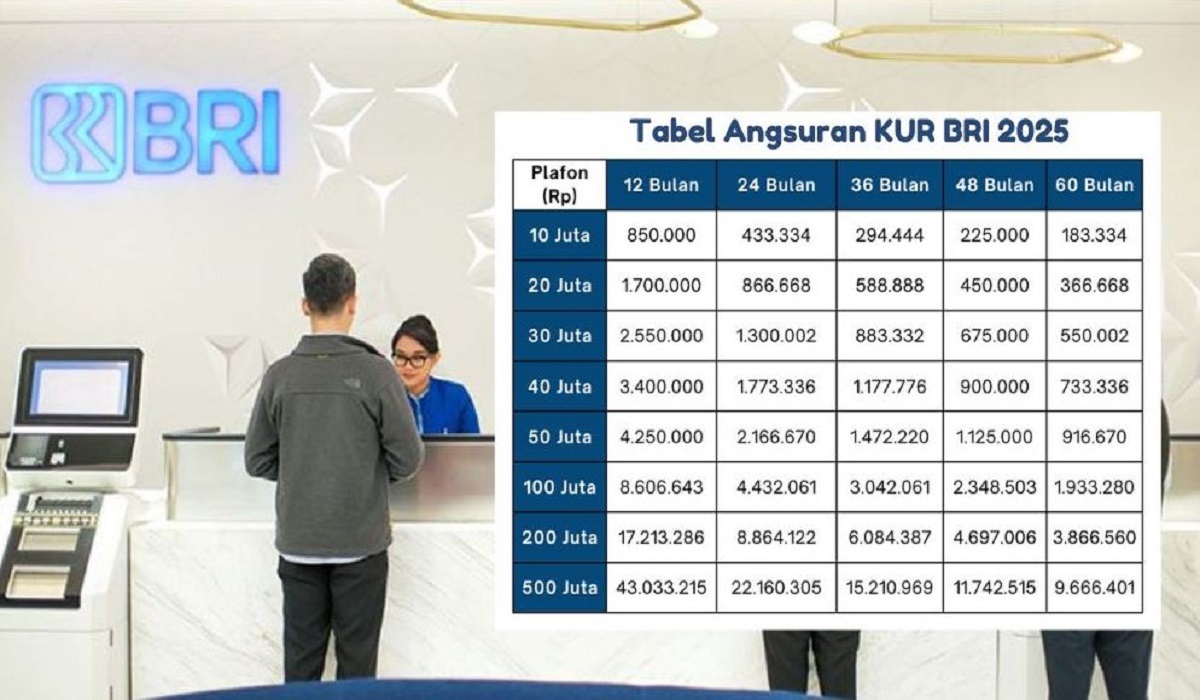 Ajukan Pinjaman KUR Bank BRI 2025 Lengkap Simulasi Angsuran Rp50 Juta, Simak Disini