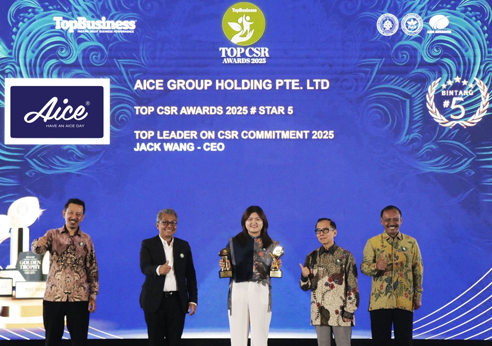 Aice Raih Penghargaan Tertinggi Bintang Lima di TOP CSR Awards, Perkuat Rekam Jejak Lima Tahun Tanpa Putus