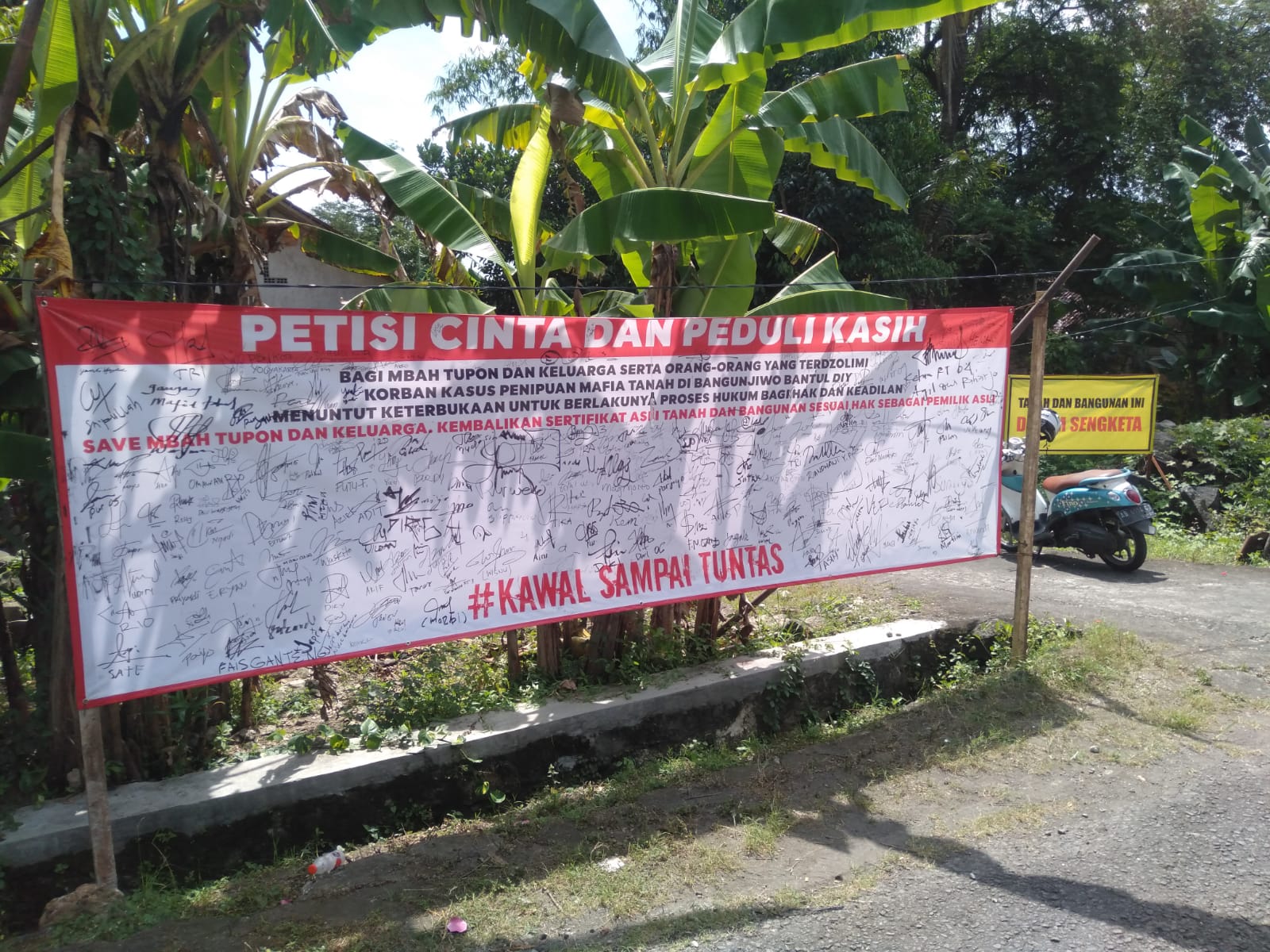 Solidaritas Warga Dukung Proses Hukum Kasus Tanah Mbah Tupon, Ada 5 Terlapor di Polda DIY