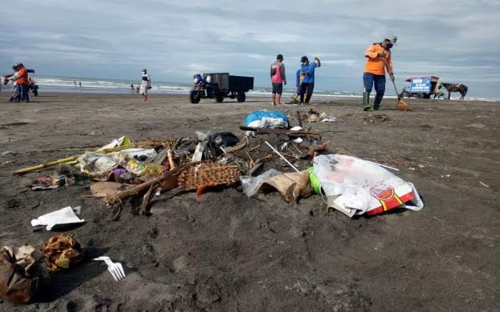 Sampah Kiriman Menggunung di Parangtritis, Kayu Besar hingga Ranting Datang Bergelombang Sejak Akhir November