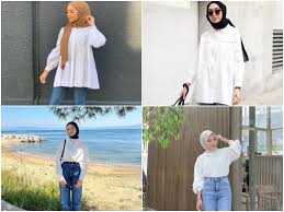 Ide Padu Padan Fashion Cewek Hijab Dengan Kemeja Putih, Untuk Gaya Sehari-Hari Yang Manis dan Fashionable