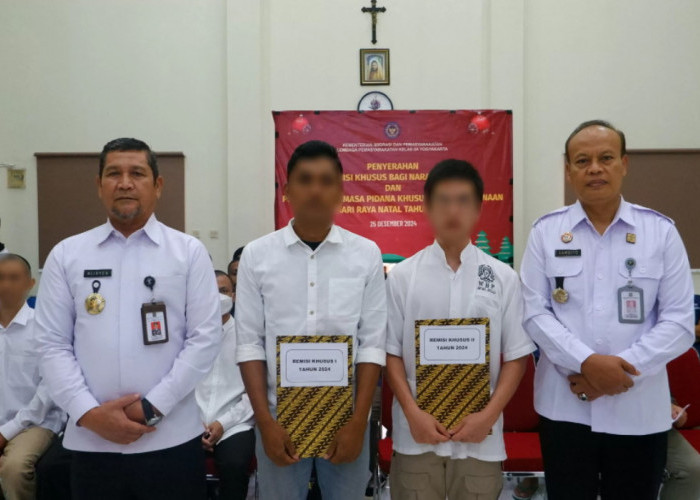 Bentuk Penghargaan, Lapas Kelas IIA Yogyakarta Berikan Remisi untuk Narapidana di Momen Natal 2024